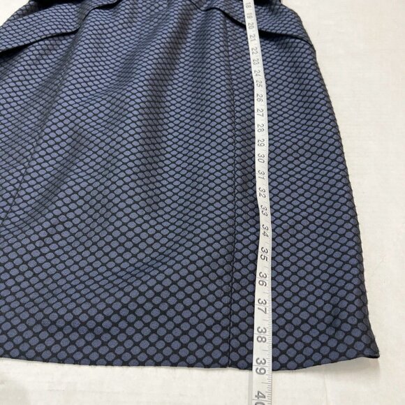 NUE by Shania‎ Womens 10 Blue Label Fit & Flare Midi Dress Black Blue Polka Dot - Picture 5 of 11
